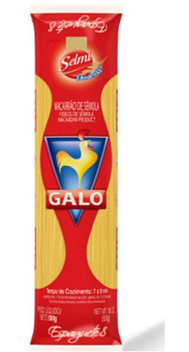 Pasta 100% Semola Galo Spaghetti  500g - 3062603 - 30 Unid