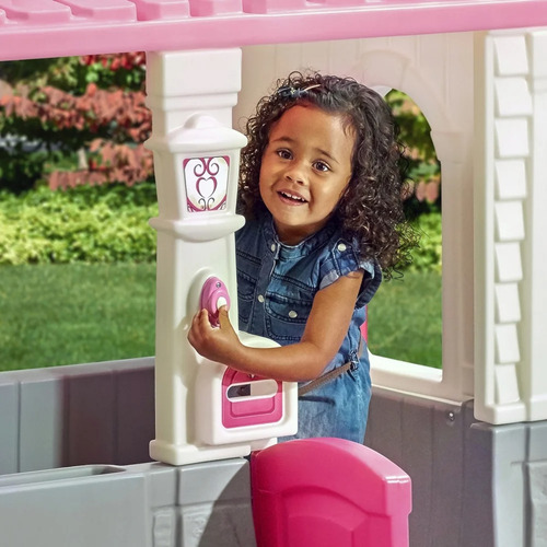 Juego Casa Infantil Chalet De Campo Con Parrilla Color Rosa Casa De Campo