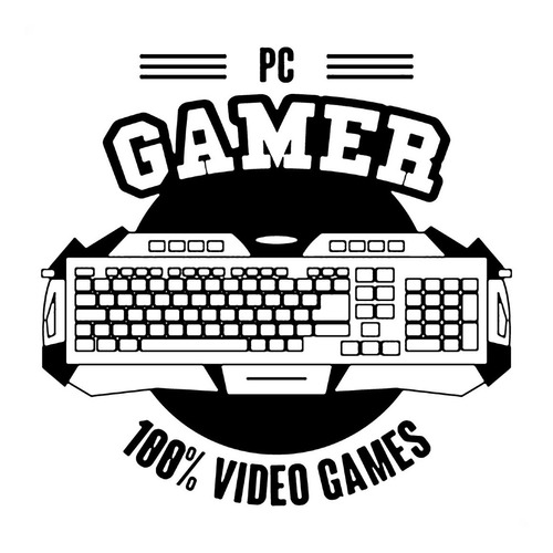 Adesivo Várias Cores 100x97cm - Pc Gamer 100% Video Games Ke