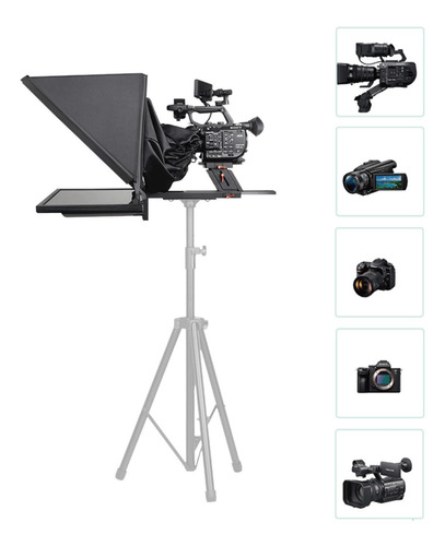 Teleprompter Broadcast Desview 21.5' Espelho Óptico Hd