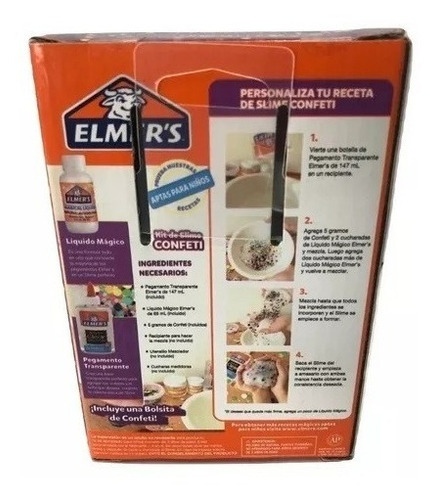 Kit Slime Novedad Elmers Confeti + 10 Charms Unicornios Caba