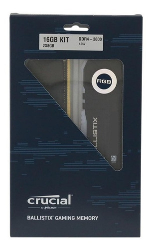 Memória Crucial Ballistix Rgb Ddr4 3600mhz Cl16 2x8gb 16gb