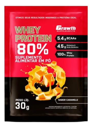 Sache Dose Whey Protein Concentrado 30gr Growth Supplements