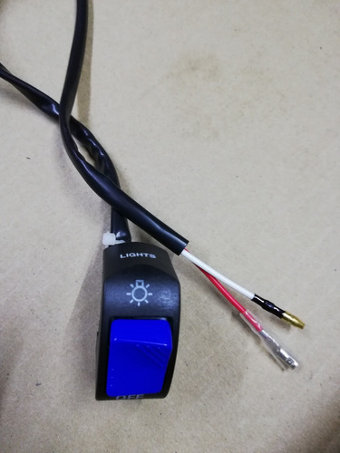 Switch Apagador Interruptor Faros Auxiliares Moto Azul