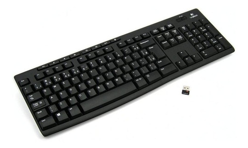 Teclado Sem Fio Usb Logitech K270 Português Br Preto