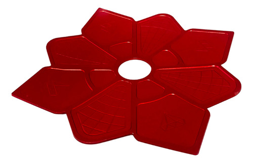 Prato Diamond Premium De Aluminio Anodizado P Narguile Pmg Cor Vermelho
