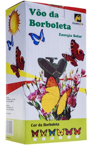 Vôo Da Borboleta - Para Jardim, Acionado Por Energia Solar