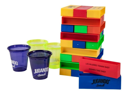Kit Jugando Spirits Con Jenga Para Beber Y Botella Ron