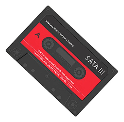 Case Gabinete Sata 2.5  Usb 3.0 Cassete Retro Disco Duro