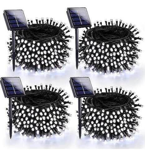 ~ Diferentes? Paquete De 4 Luces Navideñas Solares De 180 Pi