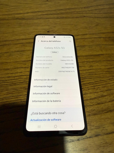 Samsung Galaxy A52s 5g 6gb + 128gb Color Negro Negro (Usado)