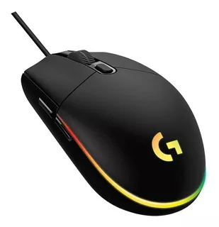 MOUSE LOGITECH G203 LIGHTSYNC 8.000 DPI NEGRO 6B CABLE 2.1MT