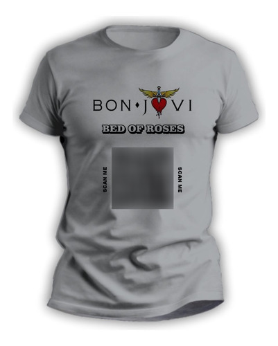 Remera Hombre Mujer Rockeras Interactivas Qr Bon Jovi - 3121