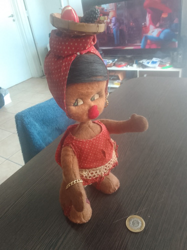 Antigua Muñeca Mulata Que Se Mueve (Usado)