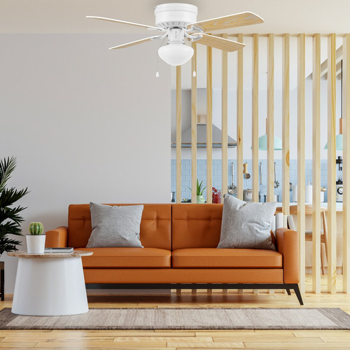 Ventilador Techo Samba 52111 Blanco Coolfan 1.06 M 60 Blanco Blanco / Roble Lavado Mdf 4