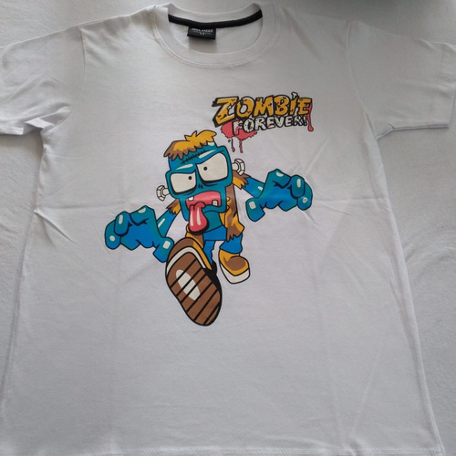 Remera Plantas Vs Zombies Forever Doble Estampa Niño