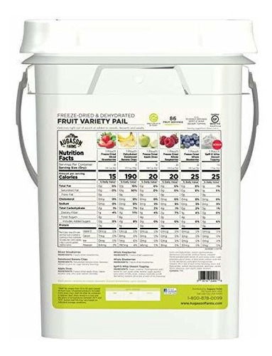 Augason Farms Fruit Variety Pail Almacenamiento De Alimentos