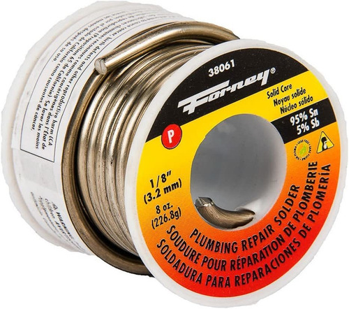 Forney 38061 Solder Lf Solid 1/8, 8 Oz.,silver