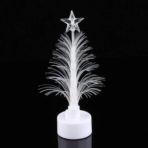Mini Lámpara Led Colorida De Fibra Óptica Con Forma De Árbol
