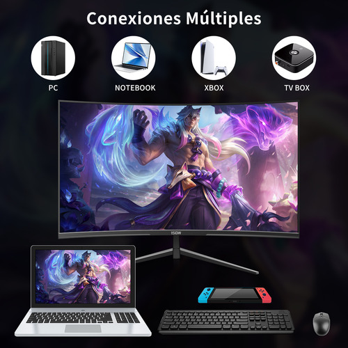 Vedd Monitor Gamer Curvo CPA164 27 pantalla color negro 180hz 127v