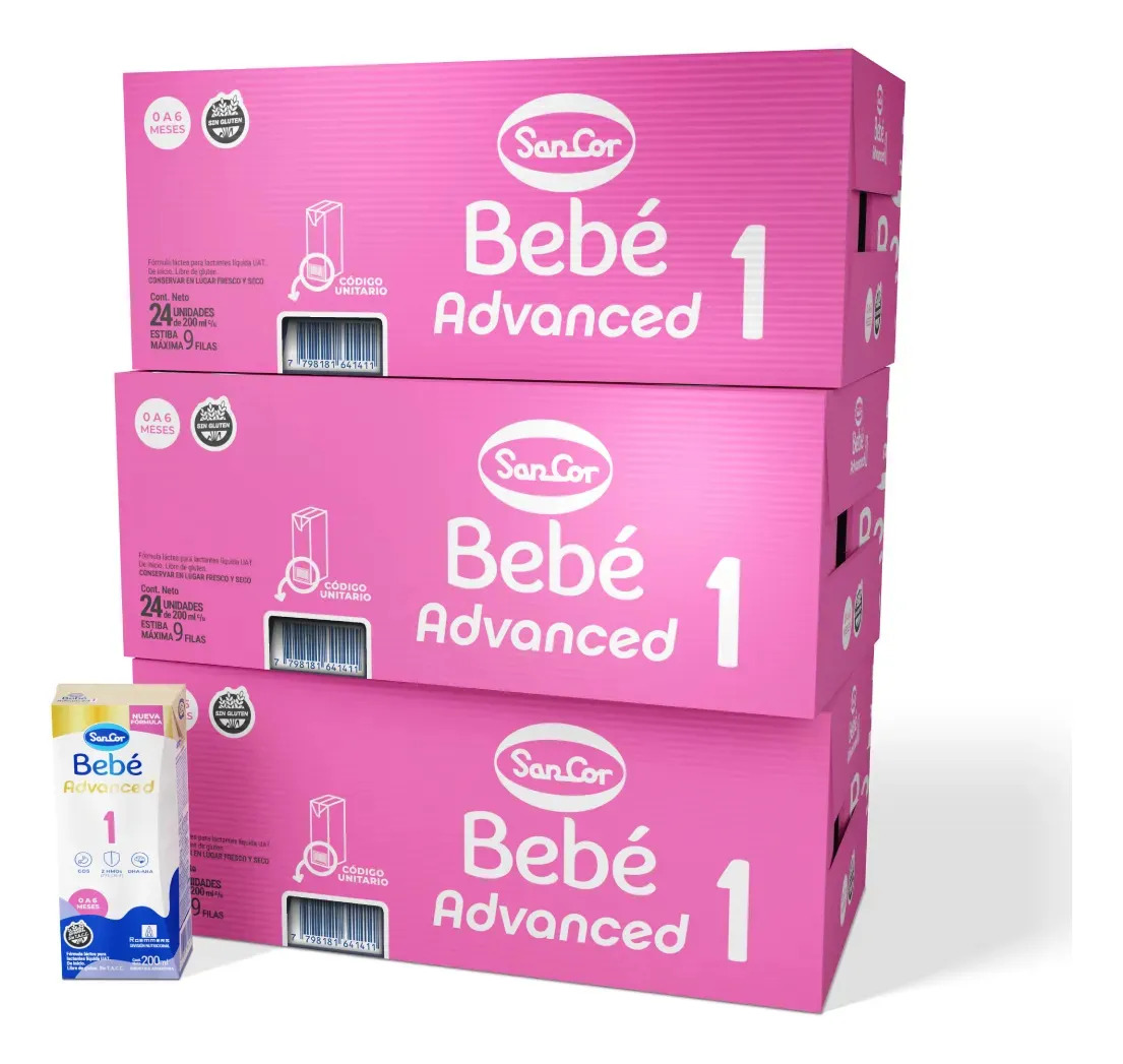 Sancor Bebe Advanced Formula Etapa 1 Brick 72 Un X 200 Ml