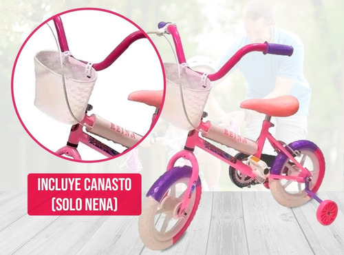 Bicicleta Forest Rodado 12 Nene Nena Ruedas Goma Accesorios