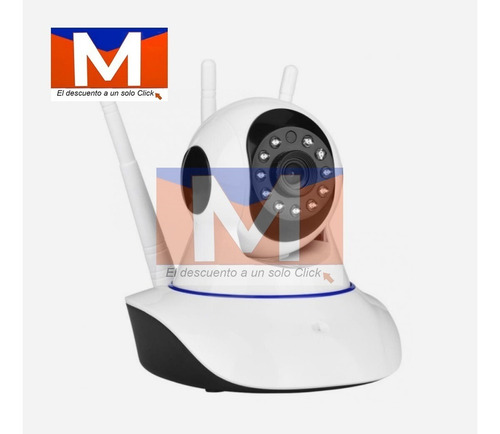 Imagen 2 de 3 de Camara Ip Inalambrica Robotica 3 Antenas Wifi De Vigilancia