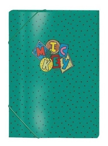 Imagem 2 de 2 de Pasta Aba Elástica Ofício Mickey E Minnie Disney