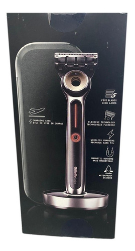 Kit Gillette Labs Navalha Aquecida Com Estojo Carregamento Cor Preto