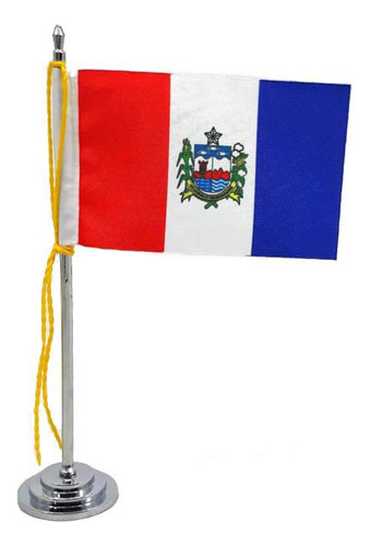 Mini Bandeira Mesa Alagoas Mastro 15 Cm Poliéster