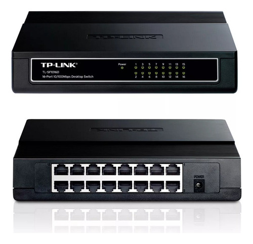 Switch De Escritorio 16 Puertos 10/100 Tp-link Tl-sf1016d