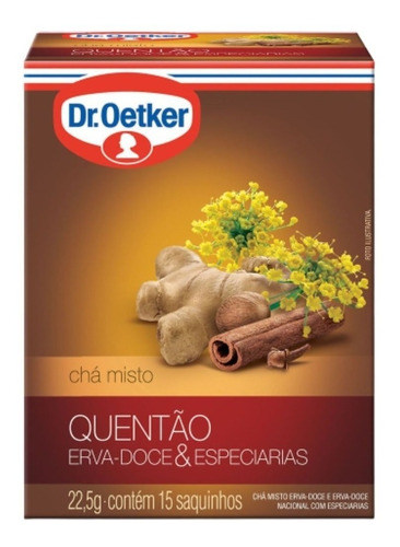 Chá Misto Quentão, Erva-doce & Espec. Dr. Oetker 15x22,5g