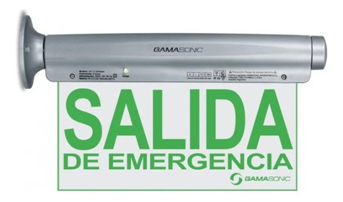 Cartel Gamasonic - Salida De Emergencia Led Señalizador Gx12