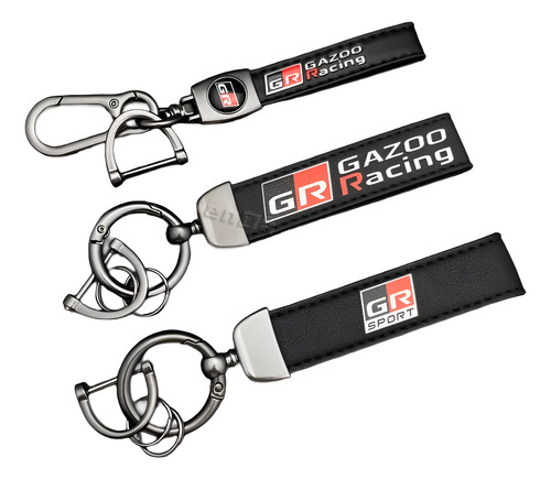 Llavero Toyota Gr Sport Cuero Yaris/corolla/hilux/sw4 Gr Gazoo Racing