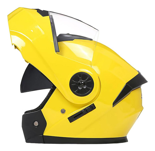 Casco Doble Visor, Mxbdw-002, 1pza, Amarillo, Dot, Talla M,