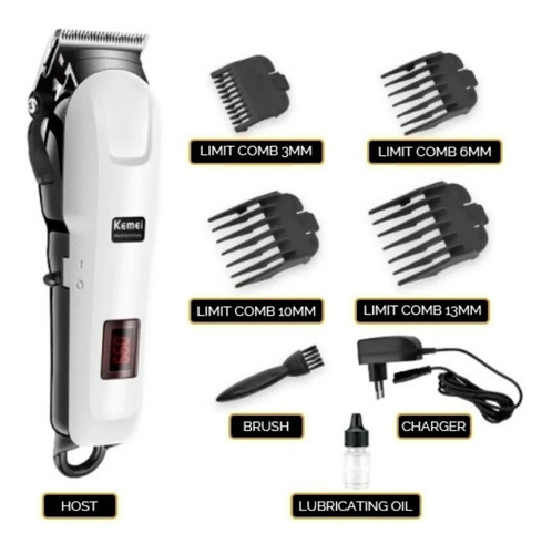 Imagen 3 de 3 de Maquina Cortadora De Pelo Profesional Kemei Km-809a Barberia