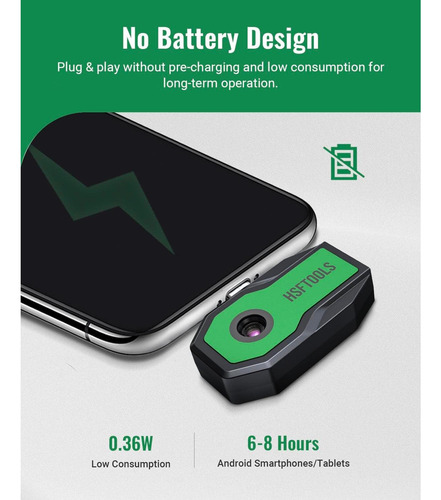 Cámara Térmica Hsftools Finder S2 512x384 Usb-c Android