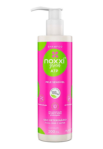 Shampoo Noxxi Atp Para Cães E Gatos Peles Sensíveis 200ml