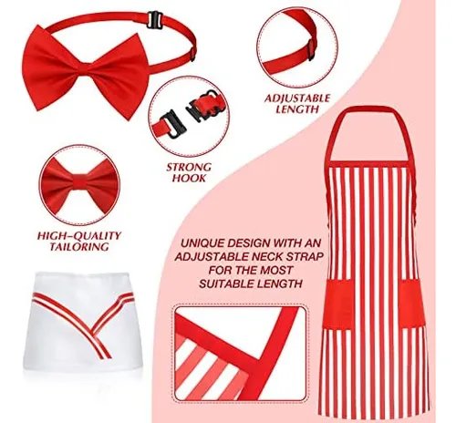 Kit De Disfraz De Camarero Para Niños, 3 Piezas, Disfraz De