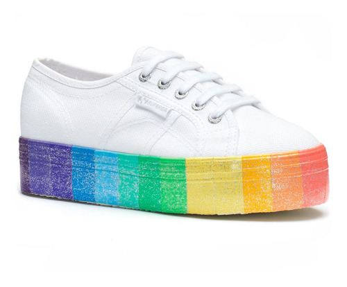 Tenis Mujer Superga 2790-cotwmulticolorglitter Blanco Superg