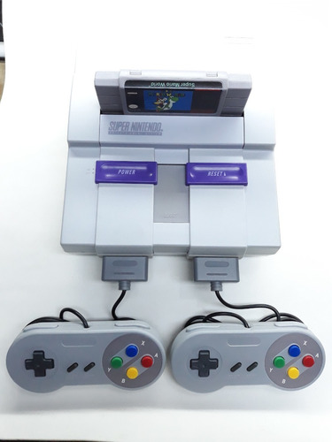 Super Nintendo Original + 2 Controles + Cabo + Fonte + Fita (Recondicionado)