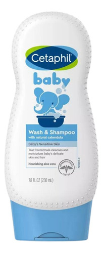 Cetaphil Baby Wash And Shampoo 230ml Organic Jabón Líquido