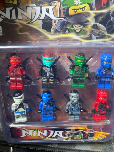 Set 8x Minifiguras Ninjago Bloques De Construccion Armables