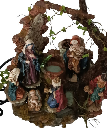 Nacimiento Con Fuente En Pasta Italiana De 43cm X 35cm (Usado)