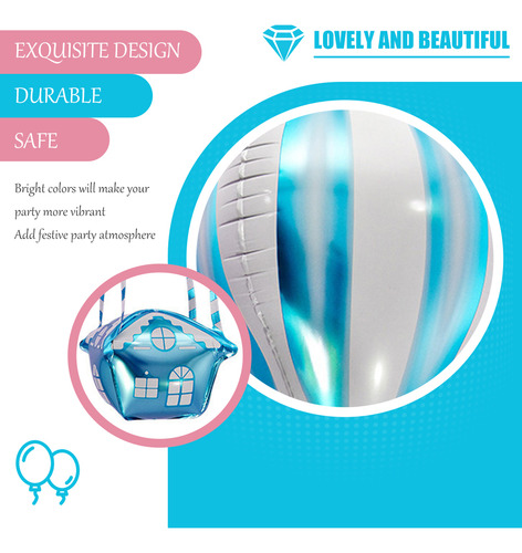 Paquete De Globos Aerostáticos De Helio Hot Foil, 4 Unidades