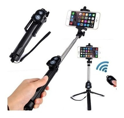 Baston Monopod + Trípode Selfie Bluetooth Con Control