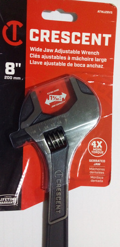 Llave Francesa Ajustable Crescent Gris Oscuro