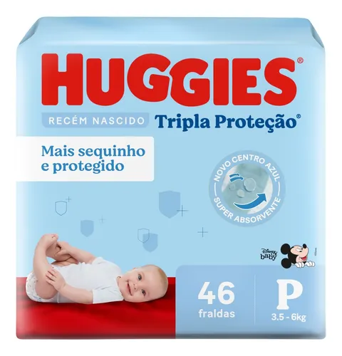 comprar Pacote De Fraldas Tripla Proteção P Com 46 Unidades Huggies