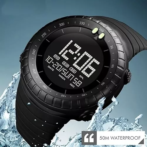 Reloj Digital Deportivo de Hombres con Pulsera en Oro 14K Relojes Para  Hombres