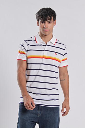 Chomba Rayada Farrell Blanca, Hombre. Bravo J. T S Al 4xl